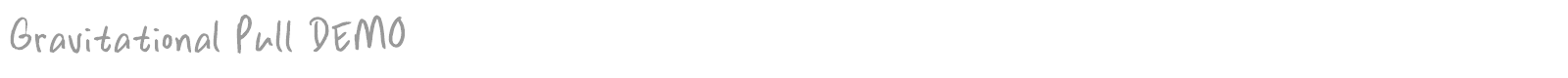 Gravitational Pull font preview